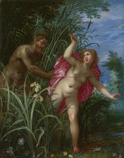 Pan forfølger nymfen Syrinx. Trolig etter 1615 av Hendrick van Balen