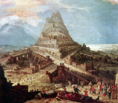 Bygging av Babelstårnet av Hendrick van Cleve