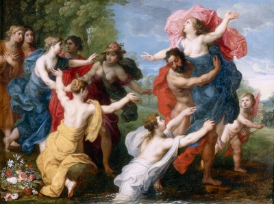 Pluto og Persefone, ca. 1610 (olje på panel) av Hendrick van and Brueghel Jan (1568-1625) Balen