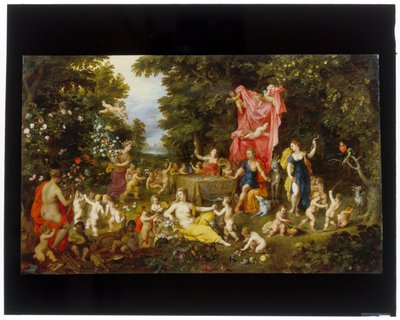 En allegori over de fem sansene av Hendrick van and Brueghel Jan (1568 1625) Balen