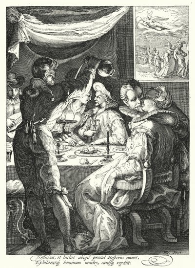 Kveld (gravering) av Hendrik (after) Goltzius
