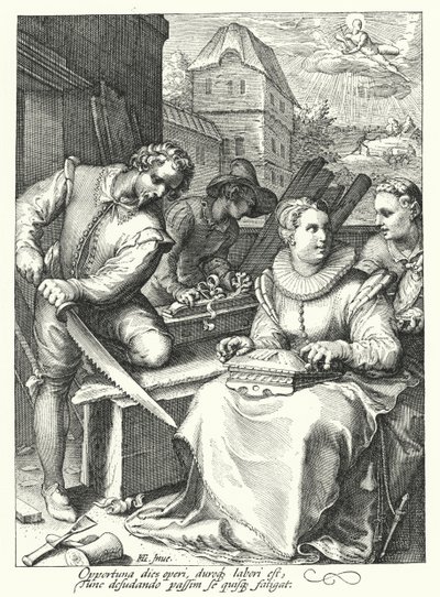 Middag (gravering) av Hendrik (after) Goltzius