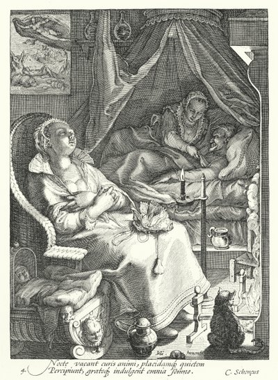 Natt (gravering) av Hendrik (after) Goltzius