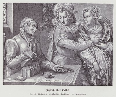 Ulik kjærlighet av Hendrik (after) Goltzius