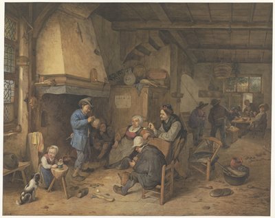 Bondeselskap innendørs av Hendrik Abraham Klinkhamer