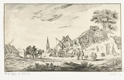 utsikt over landsbyen av Hendrik Busserus