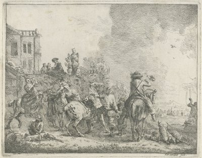 falkejakt av Hendrik Frans van Lint