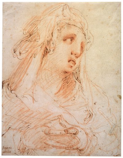 En ung kvinne Maria Magdalena, slutten av 1500-tallet eller begynnelsen av 1600-tallet av Hendrik Goltzius