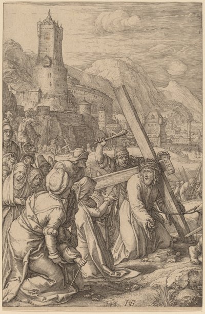 Kristus som bærer korset av Hendrik Goltzius