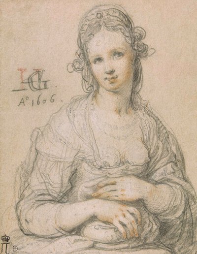 Courtesane, 1606 av Hendrik Goltzius