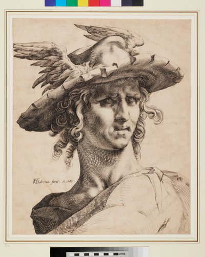 Head of Mercury av Hendrik Goltzius