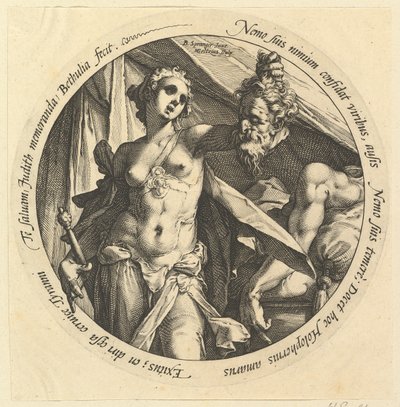 Judith med sjefen for Holofernes, ca. 1585. av Hendrik Goltzius