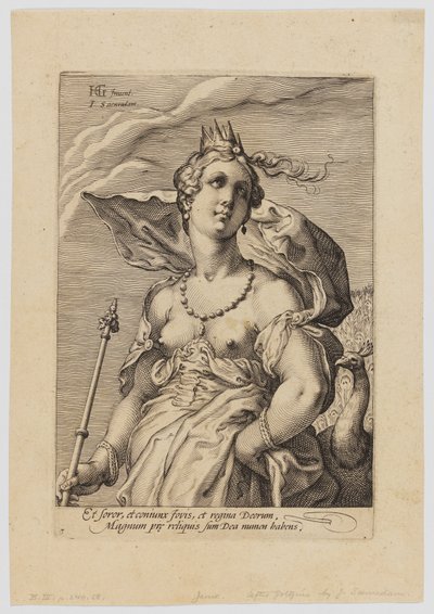 Juno, fra de tre gudinnene av Hendrik Goltzius