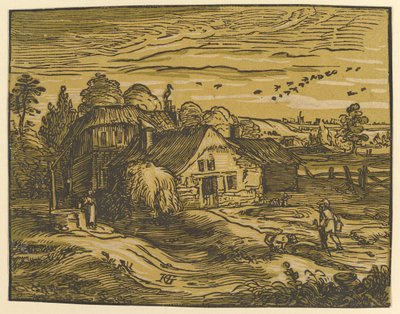 Landskap med hytte, ca. 1597-98. av Hendrik Goltzius