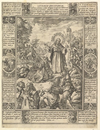 Levamen Onostrorum, fra Allegories of the Christian Faith, fra Christian and Profane All..., 1604. av Hendrik Goltzius