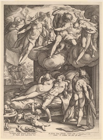 Mars og Venus overrasket av Vulcan av Hendrik Goltzius