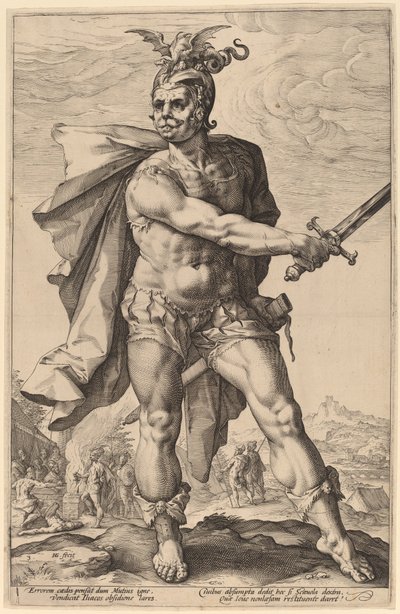 Mucius Scaevola av Hendrik Goltzius