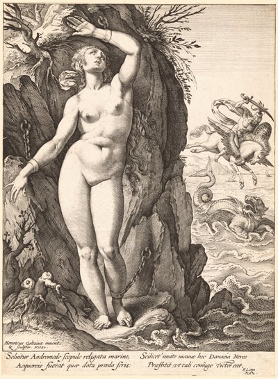 Perseus frigjør Andromeda av Hendrik Goltzius
