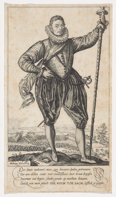 Gjeddebærer, mot høyre, 1583 av Hendrik Goltzius