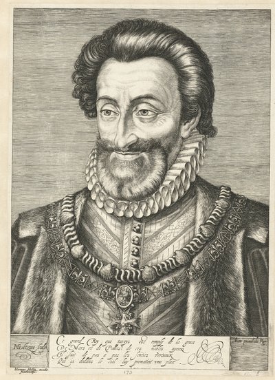 Portrett av kong Henry IV av Frankrike, ca. 1600 av Hendrik Goltzius