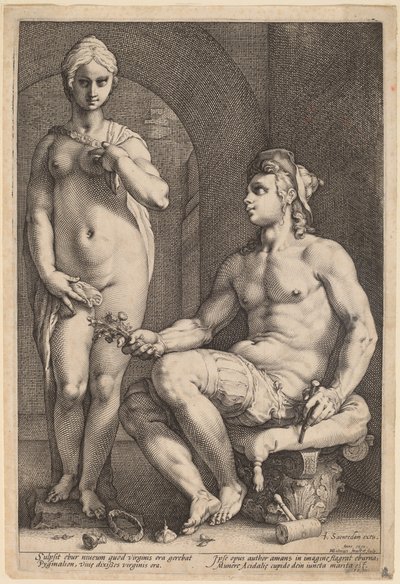 Pygmalion og Galatea av Hendrik Goltzius