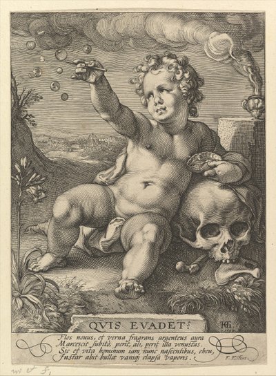 Hvem vil rømme, 1594 av Hendrik Goltzius
