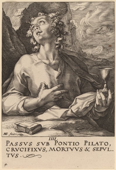 Saint John av Hendrik Goltzius