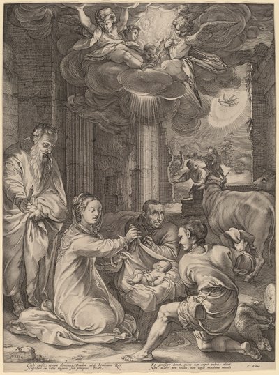 Hyrdenes tilbedelse av Hendrik Goltzius