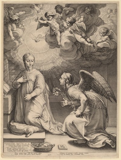 Kunngjøringen av Hendrik Goltzius