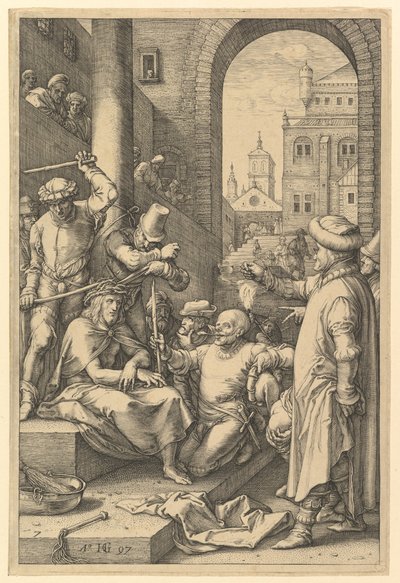 The Crowning with Thorns, fra The Passion of Christ, 1597. av Hendrik Goltzius