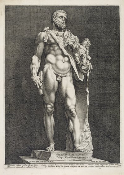 Keiser Commodus som Hercules av Hendrik Goltzius