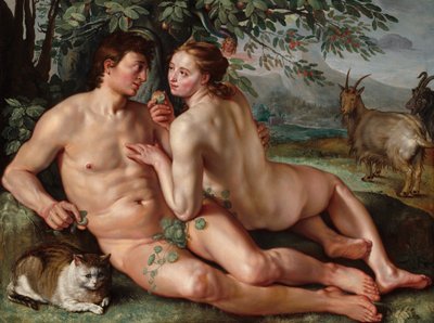 Menneskets fall, 1616. av Hendrik Goltzius