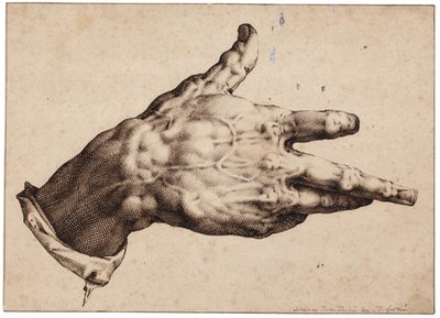 Kunstnerens høyre hånd av Hendrik Goltzius