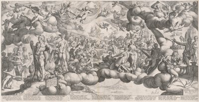 Bryllupet til Amor og Psyke av Hendrik Goltzius after Bartholomaeus Spranger