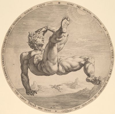 Ikaros av Hendrik Goltzius, after Cornelis Cornelisz van Haarlem