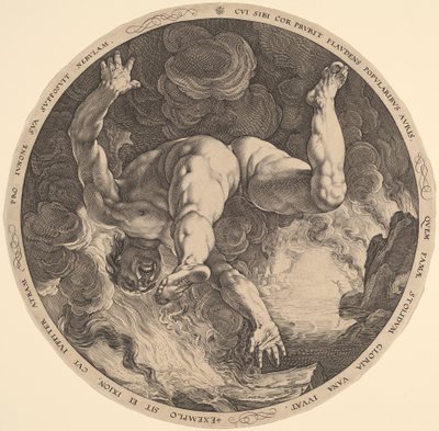 Ixion av Hendrik Goltzius, after Cornelis Cornelisz van Haarlem