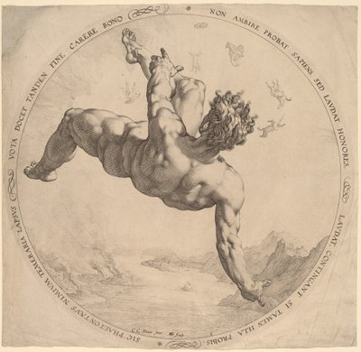 Phaeton av Hendrik Goltzius, after Cornelis Cornelisz van Haarlem