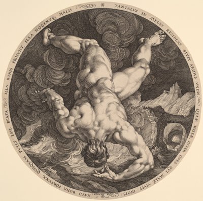 Tantalus av Hendrik Goltzius, after Cornelis Cornelisz van Haarlem
