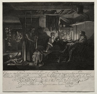 Jupiter og Merkur ved huset til Filemon og Baucis av Hendrik Goudt