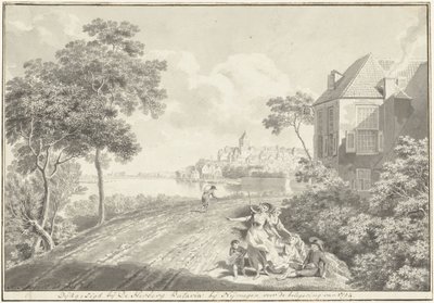 Utsikt over Nijmegen av Hendrik Hoogers