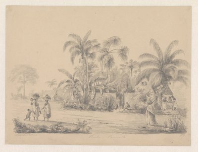 Gateutsikt like utenfor Paramaribo av Hendrik Huygens