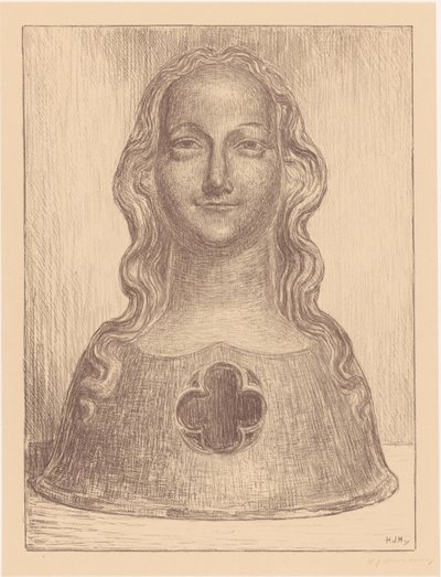 Relikviebyste av en av Saint Ursulas jomfruer av Hendrik Johannes Haverman (signed by artist)