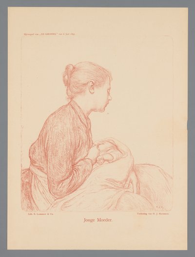 Ung mor (tittel på objekt) av Hendrik Johannes Haverman