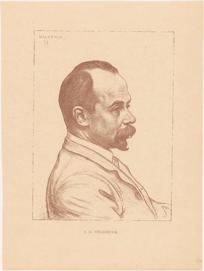 Portrett av Jacobus Gerardus Veldheer av Hendrik Johannes Haverman