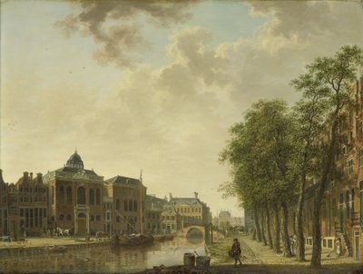 Utsikt over Houtmarkt, Amsterdam av Hendrik Keun (attributed to)