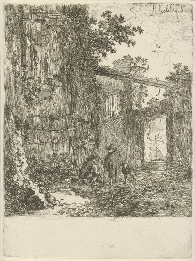 Gjengrodd ruin av Hendrik Kobell