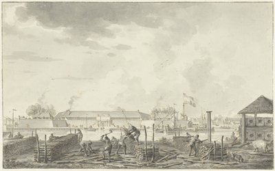 Slottet i Batavia, sett fra Houtkrap av Hendrik Kobell