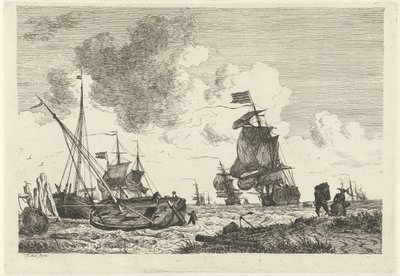 Havlandskap i sterk vind av Hendrik Kobell