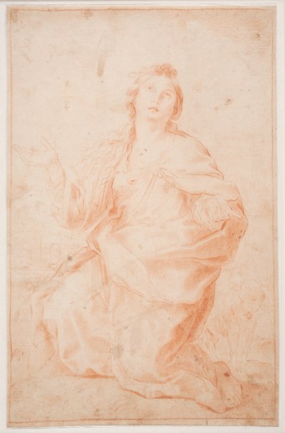 Saint Agnes kneler av Hendrik Krock