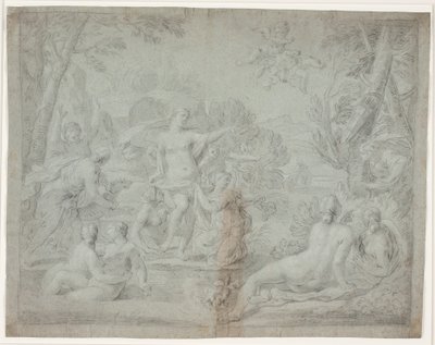 Diana og Actaeon. (Ovid, Net., III, 175 ff.) av Hendrik Krock